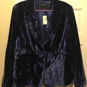 Velour-feel blazer